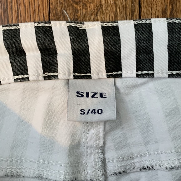 Ruby and Jenna Black and White Striped Jeans - Picture 3 of 4